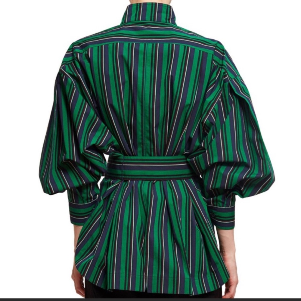 Open Ceremony Green Stripe Shirt - Picture 3 of 9